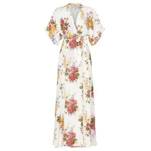 Reformation Winslow Floral Wrap Maxi Dress XS White
